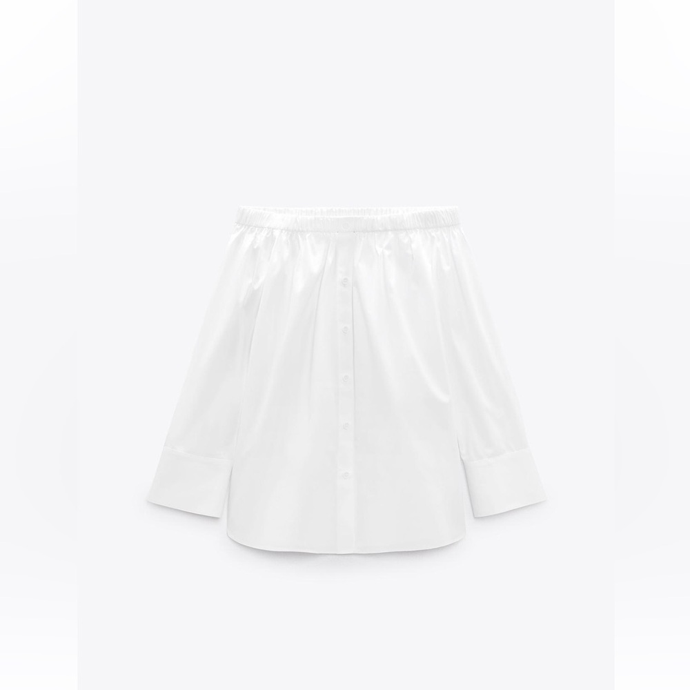 Zara White Off-Shoulder Blouse